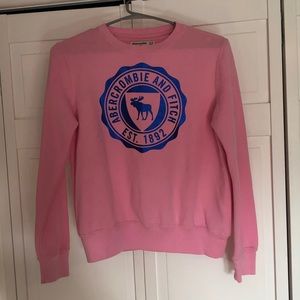 Pink Abercrombie Kids Crewneck Sweatshirt